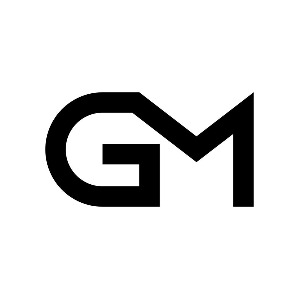 gráfico de vector de ilustración del logotipo de letra gm moderno. perfecto para usar en empresas de tecnología