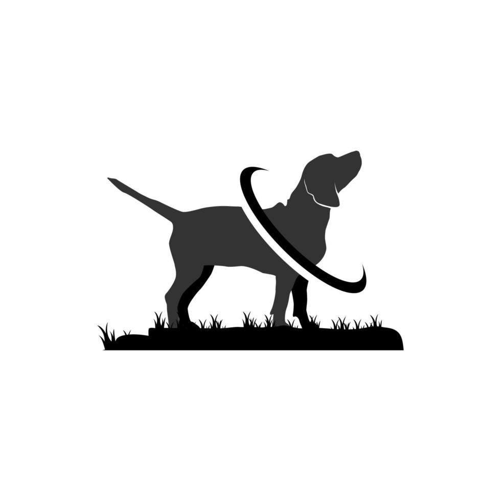 gráfico de vector de ilustración del logotipo del perro beagle. perfecto para usar en empresas de tecnología