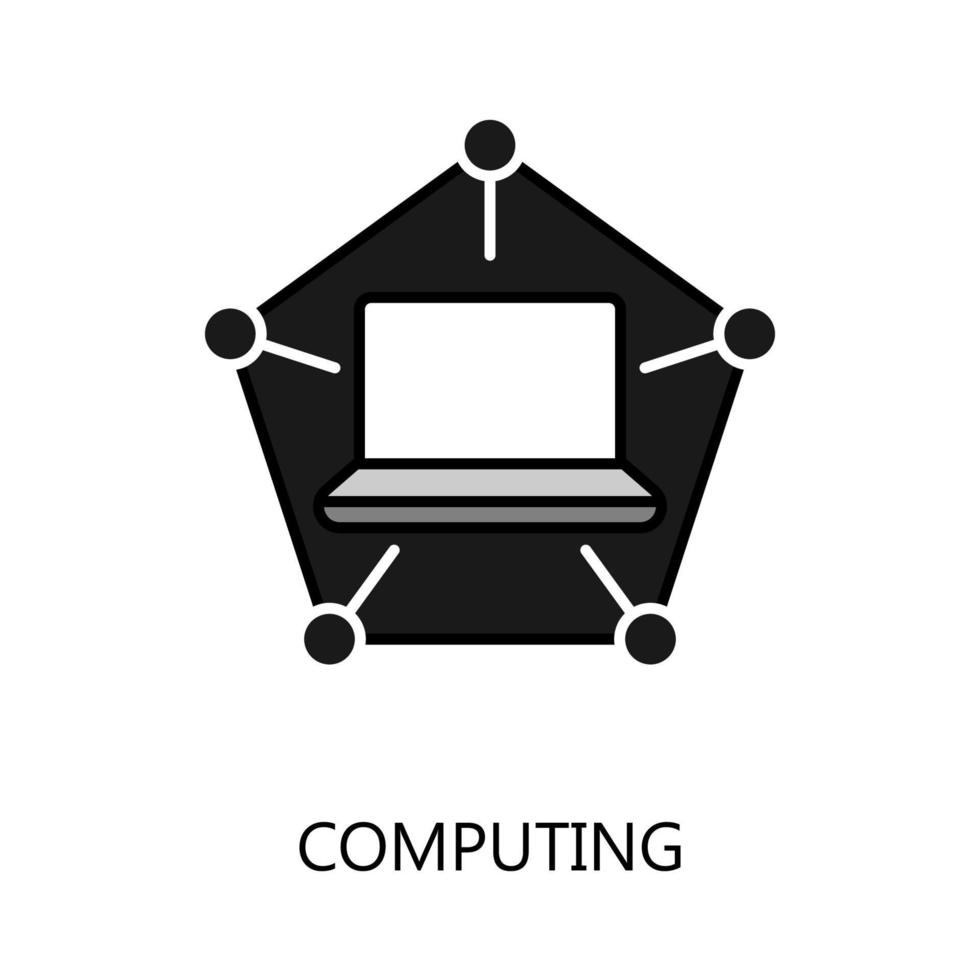 Computing icon. Trendy flat vector Computing icon on white background, vector illustration can be use for web and mobile