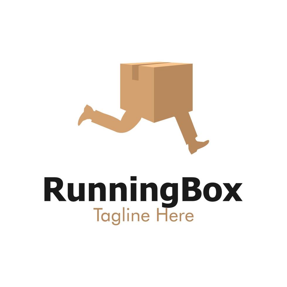 Illustration Vector Graphic of Running Box Logo. Perfect to use for Technology Company