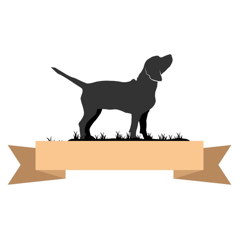 gráfico de vector de ilustración del logotipo del perro beagle. perfecto para usar en empresas de tecnología