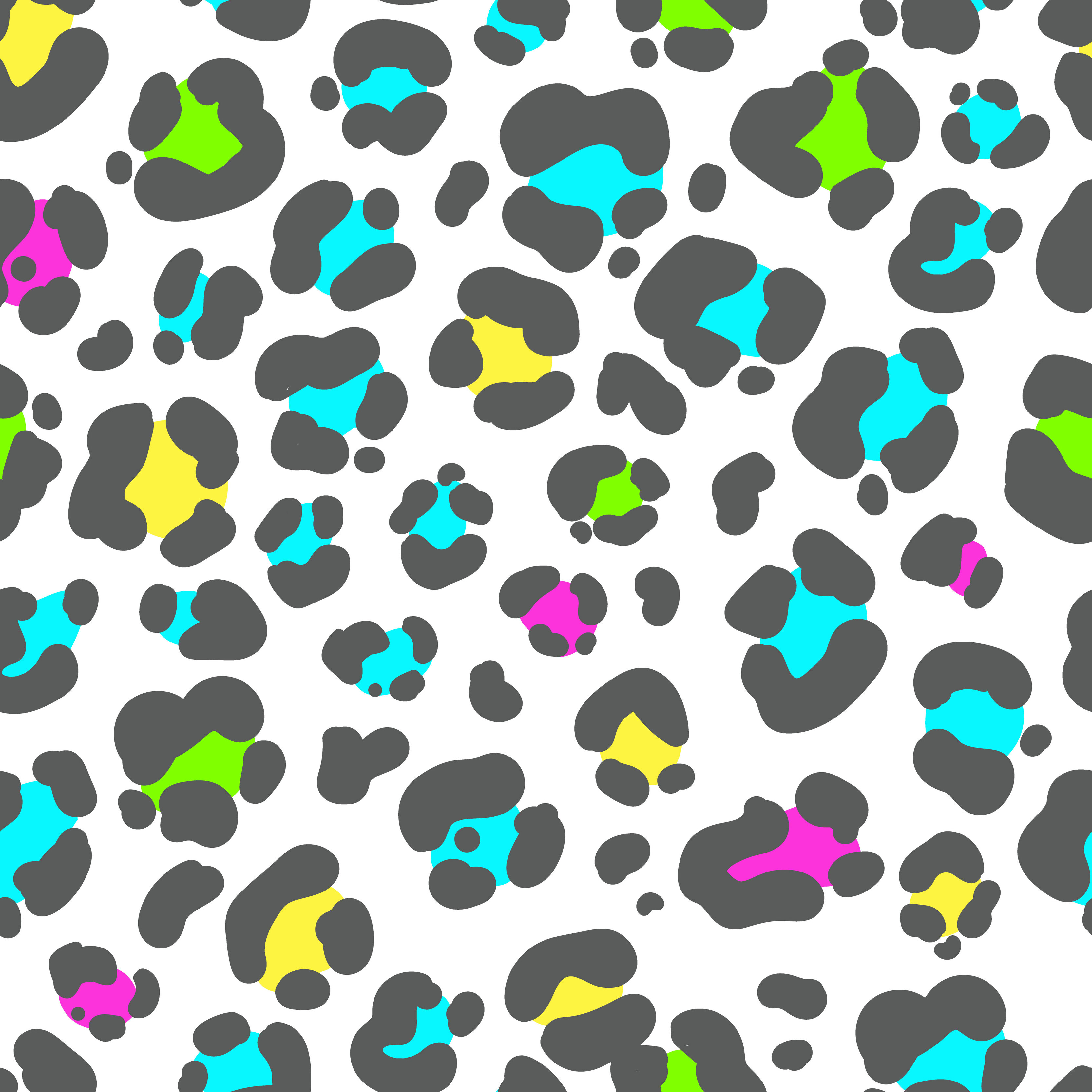 Neon leopard seamless pattern. Bright colored spotted background