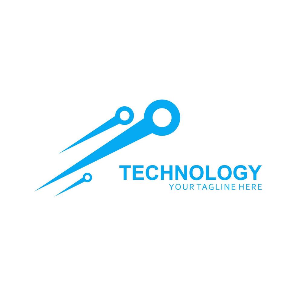 ilustración vectorial gráfico del logotipo de tecnología vector