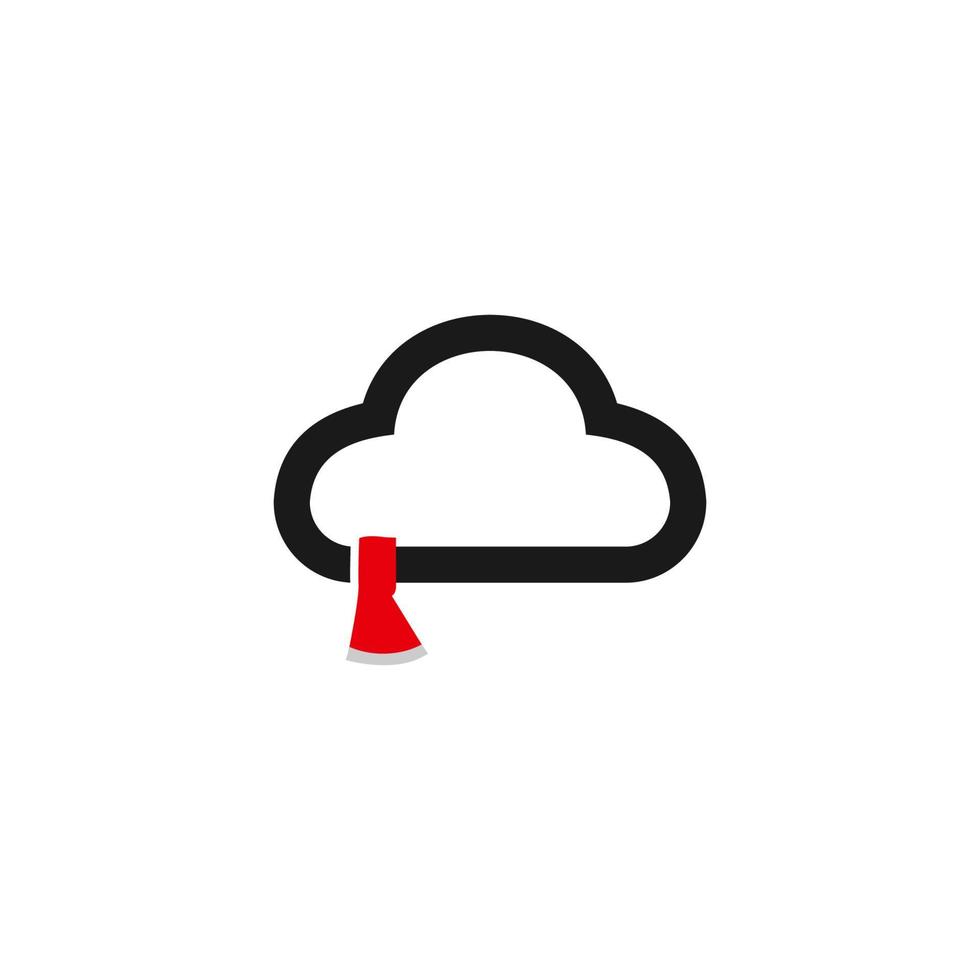 Illustration Vector Graphic of Cloud Axe