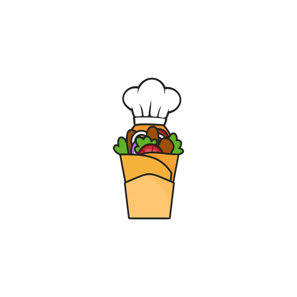 logotipo de kebab moderno vector