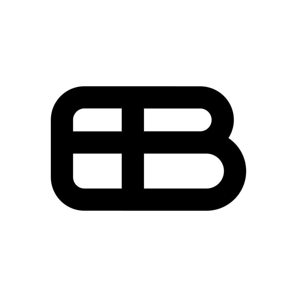 gráfico de vector de ilustración del logotipo de letra eb moderno. perfecto para usar en empresas de tecnología