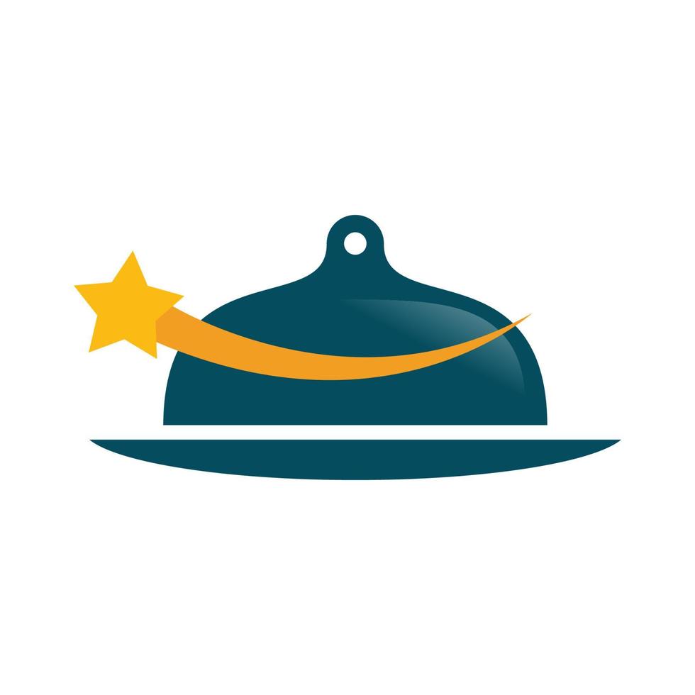 Illustration Vector Graphic of Star Food Cloche Logo. Perfect to use for Food Company