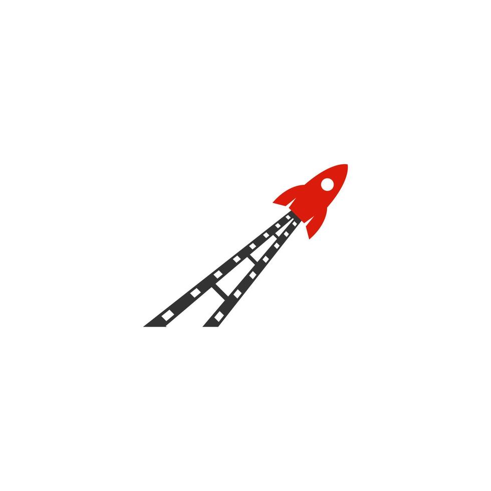 Illustration Vector Graphic of Rocket Film Logo