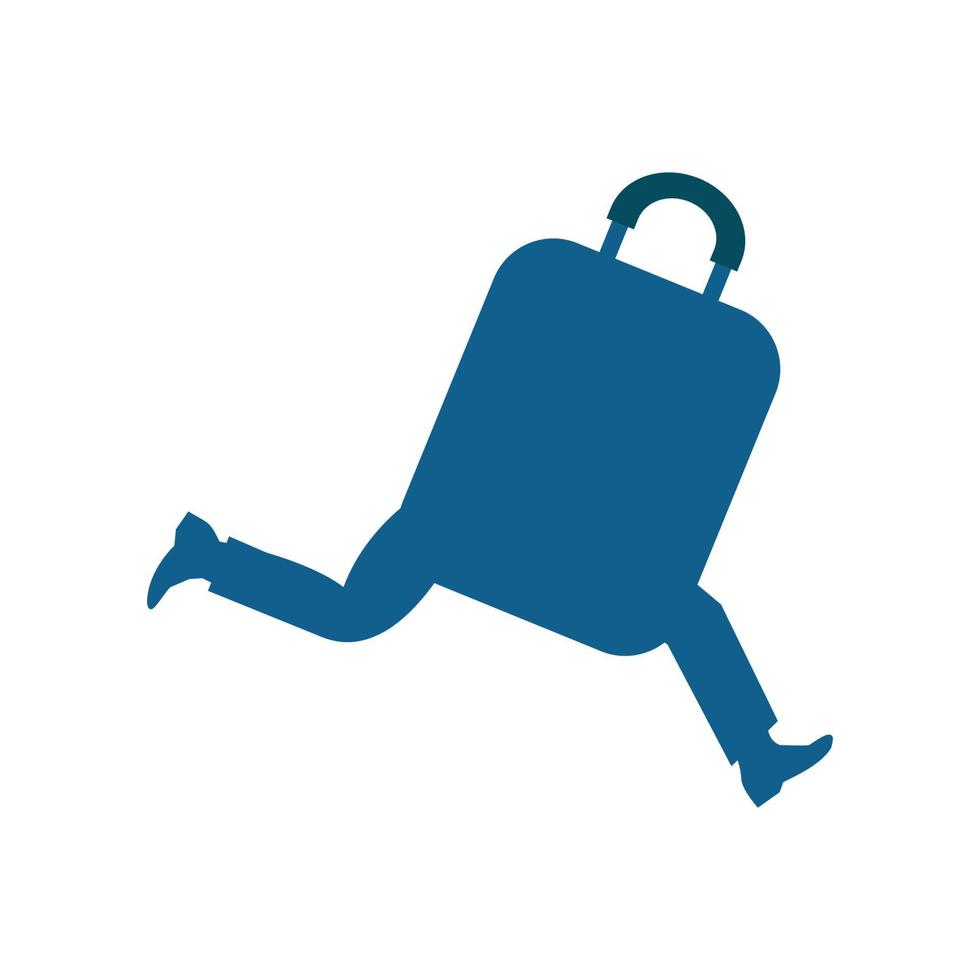 Illustration Vector Graphic of Running Suitcase Logo. Perfect to use for Technology Company