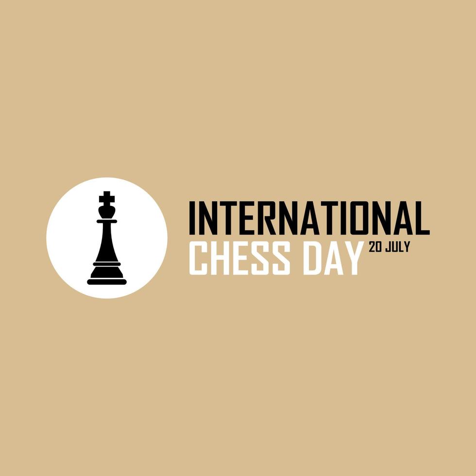 International Chess Day Logo Inspirations vector