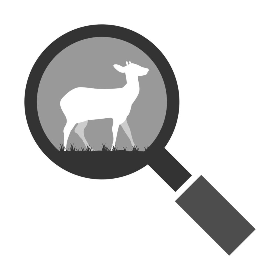 Illustration Vector Graphic of Deer Search Logo. Perfect to use for Technology Company