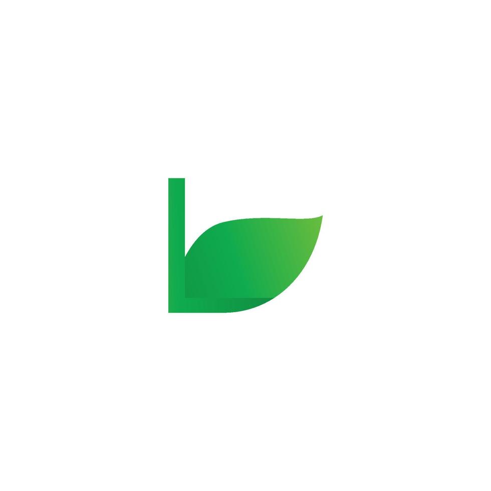 Illustration Vector Graphic of L Letter Leaf. Perfect to use for Nature Company