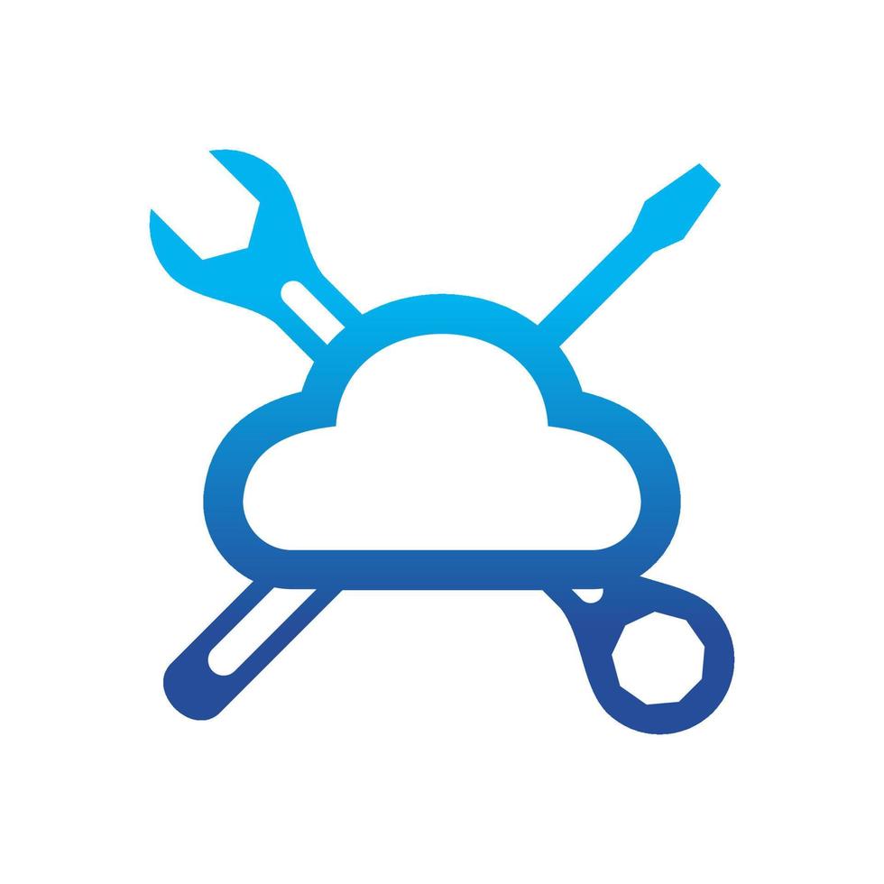 Illustration Vector Graphic of Cloud Setting. Perfect to use for Technology Company