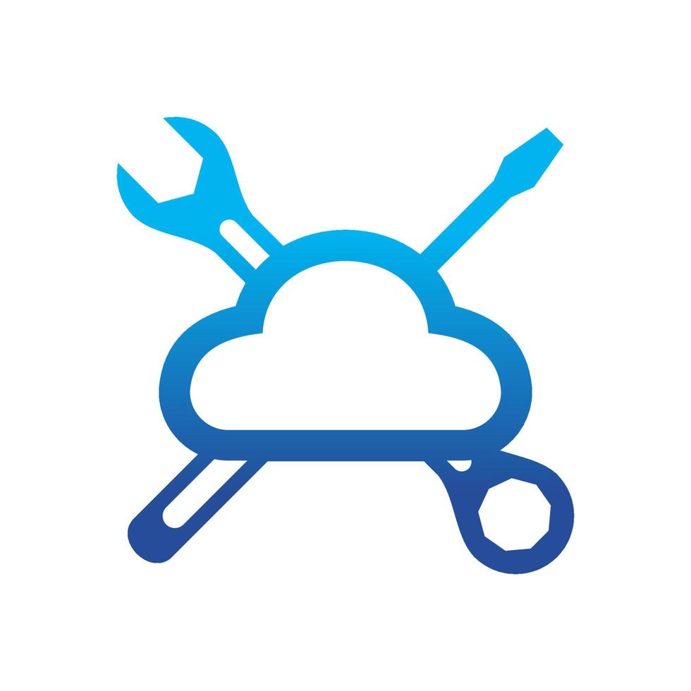 Illustration Vector Graphic of Cloud Setting. Perfect to use for Technology Company