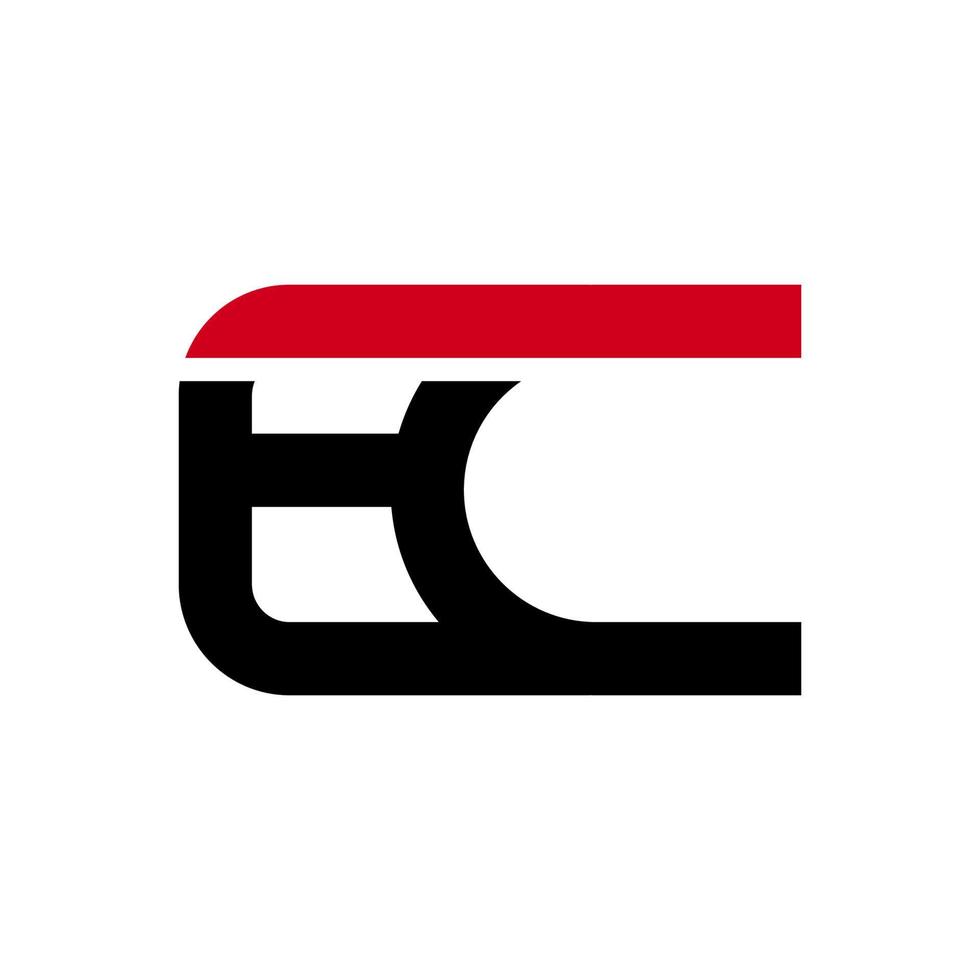 gráfico de vector de ilustración del logotipo de la letra ec moderna. perfecto para usar en empresas de tecnología