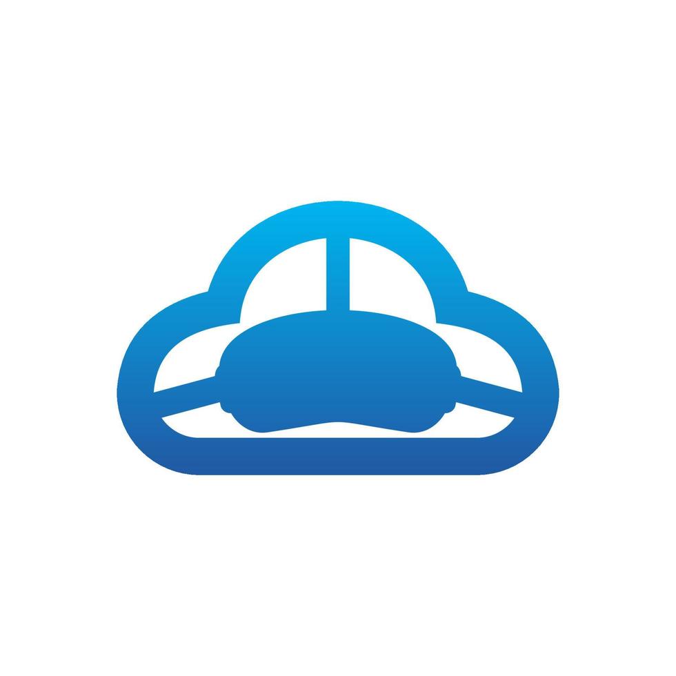 Illustration Vector Graphic of Cloud Virtual Reality Logo. Perfect to use for Technology Company