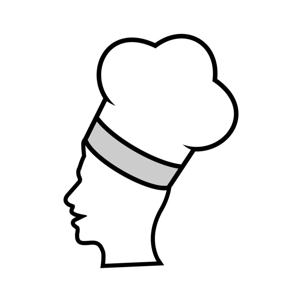 gráfico de vector de ilustración del logotipo de gorro de cocinero. perfecto para usar en empresas de tecnología