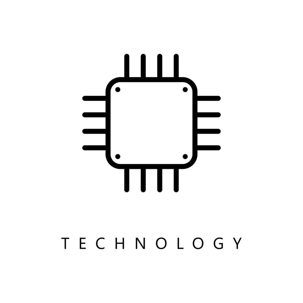 Illustration Vector Graphic of Processor Logo. Perfect to use for Technology Company