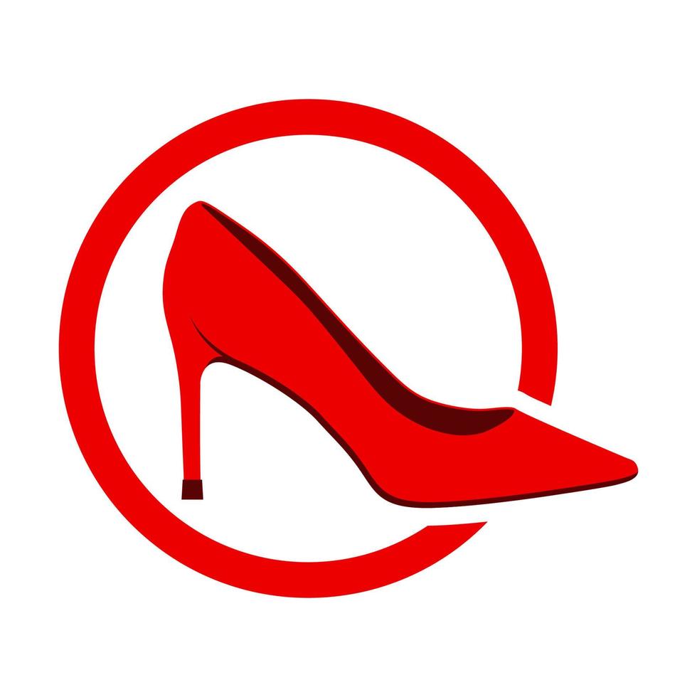 gráfico de vector de ilustración del logotipo de tacones altos. perfecto para usar en empresas de moda