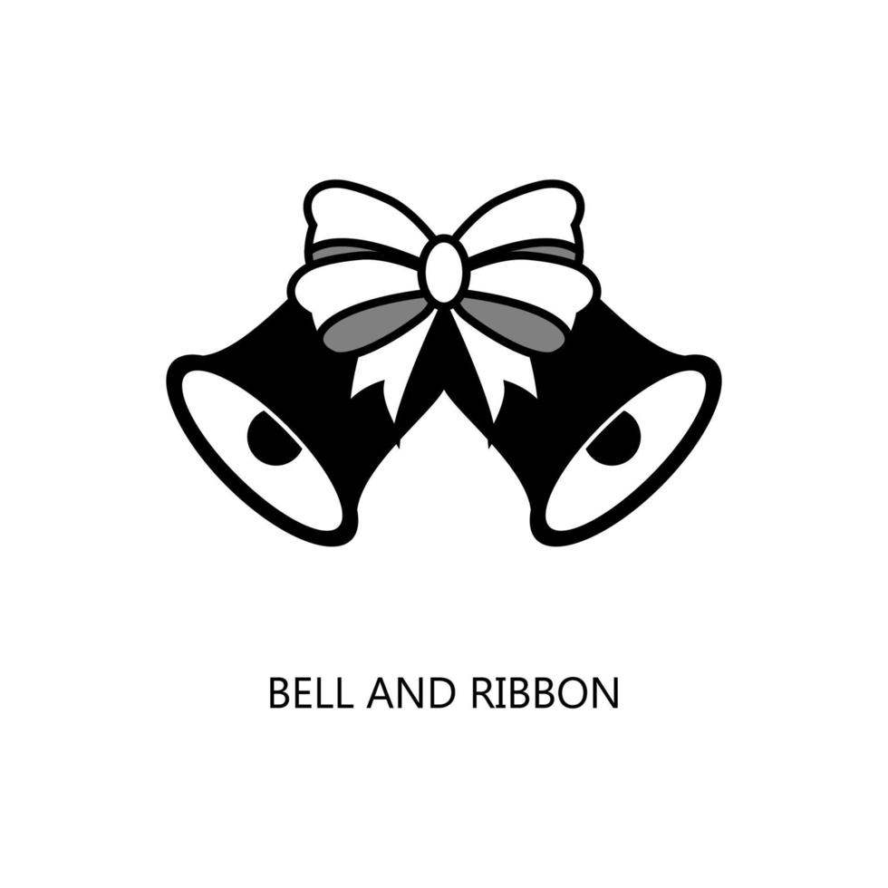 Bell and Ribbon icon. Trendy flat vector Bell and Ribbon icon on white background, vector illustration can be use for web and mobile