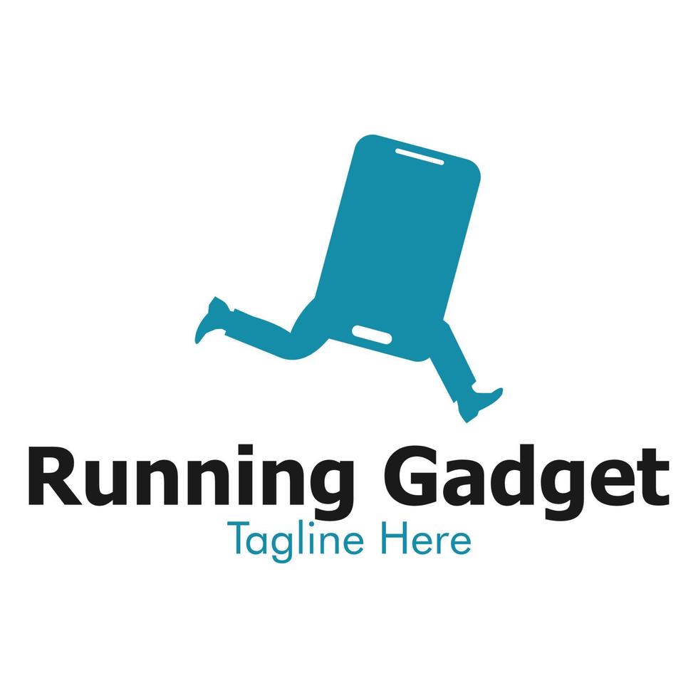 Illustration Vector Graphic of Running Gadget Logo. Perfect to use for Technology Company