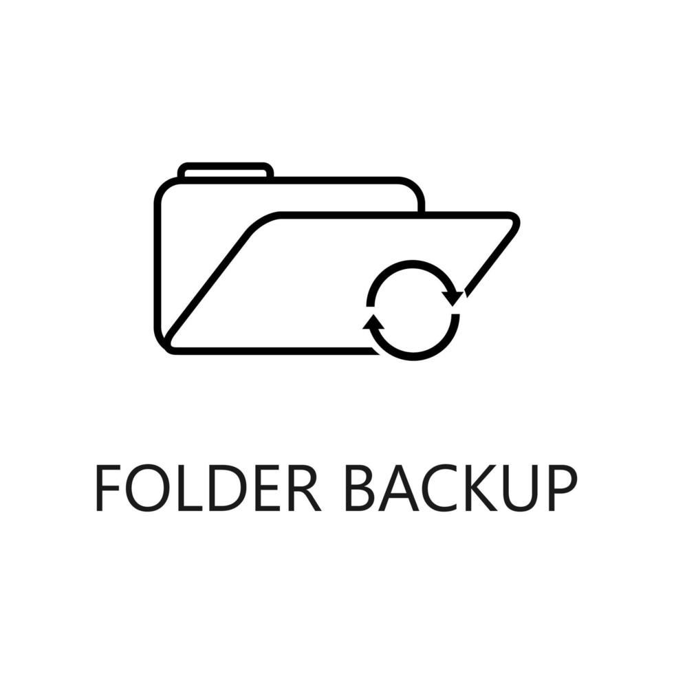 Folder Backup icon. Trendy flat vector Folder Backup icon on white background, vector illustration can be use for web and mobile