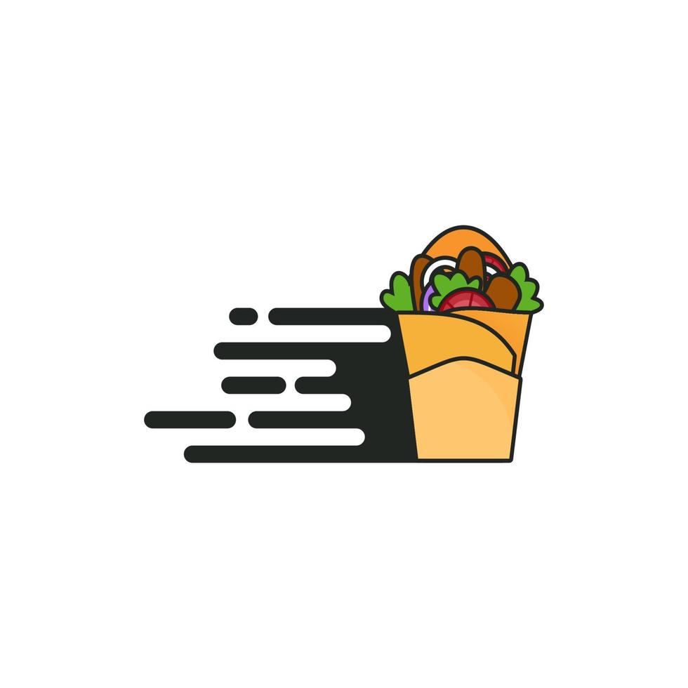 logotipo de kebab moderno vector