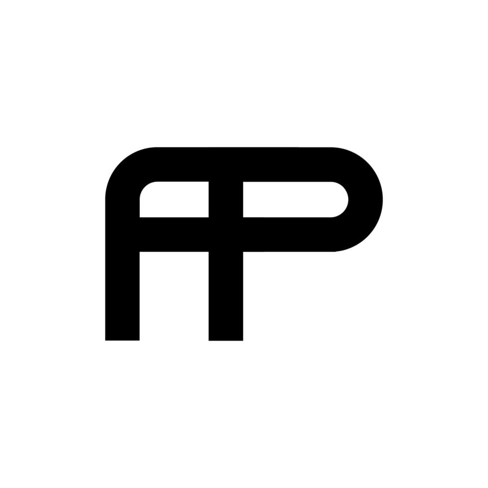 gráfico de vector de ilustración del logotipo de letra fp moderno. perfecto para usar en empresas de tecnología