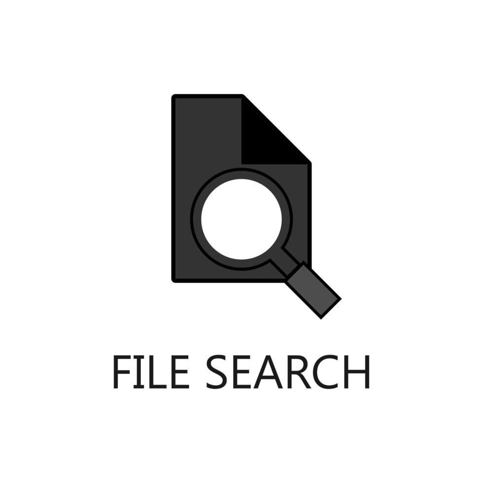 File Search icon. Trendy flat vector File Search icon on white background, vector illustration can be use for web and mobile