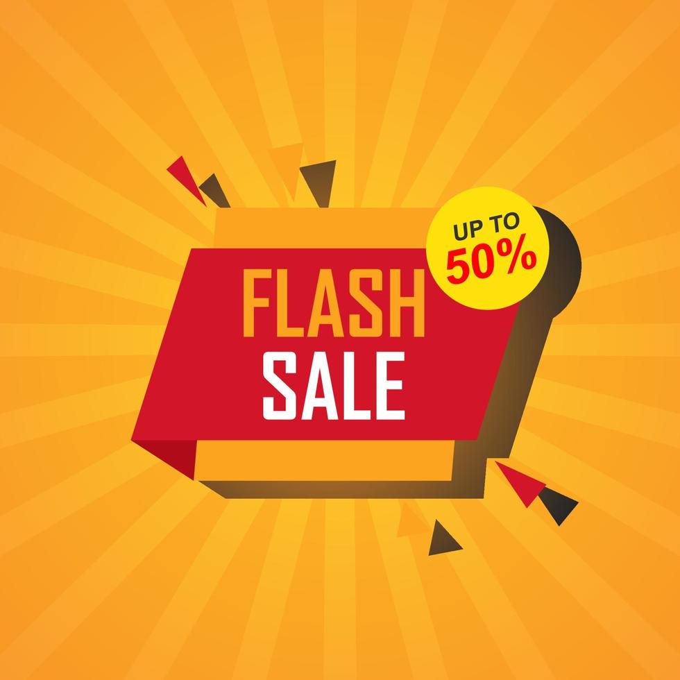 gráfico de vector de ilustración de banner de venta flash. perfecto para usar en promoción de ventas