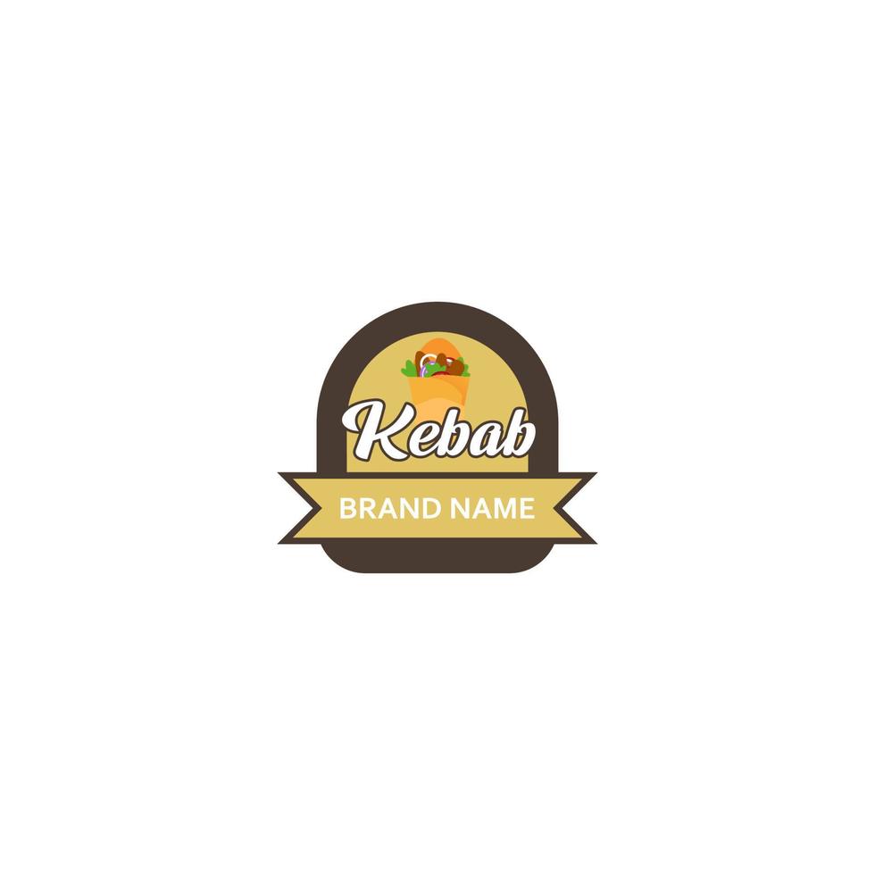 logotipo de kebab moderno vector