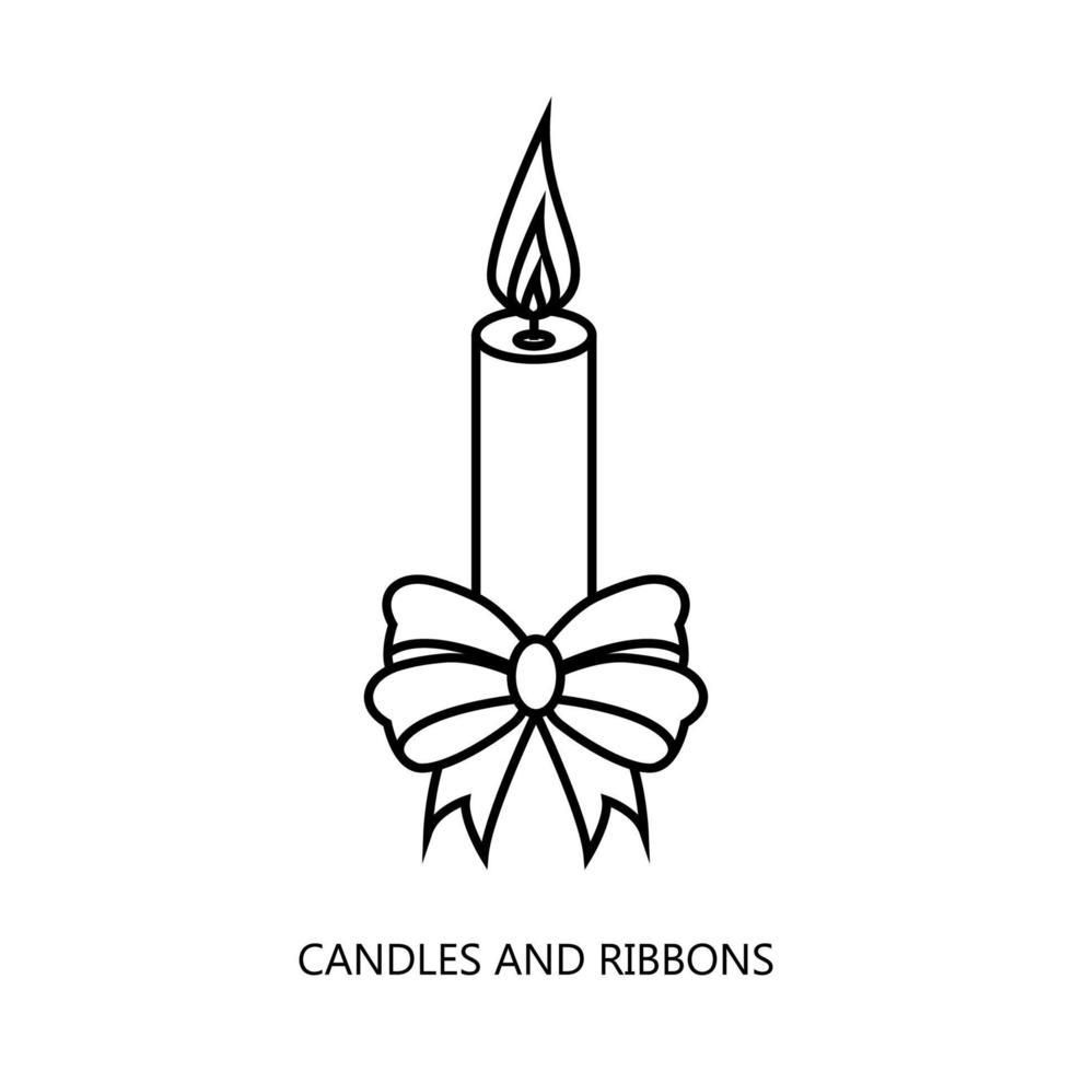 velas y el icono de la cinta. Vela de moda vector plano y icono de cinta sobre fondo blanco, ilustración vectorial se puede utilizar para web y móvil