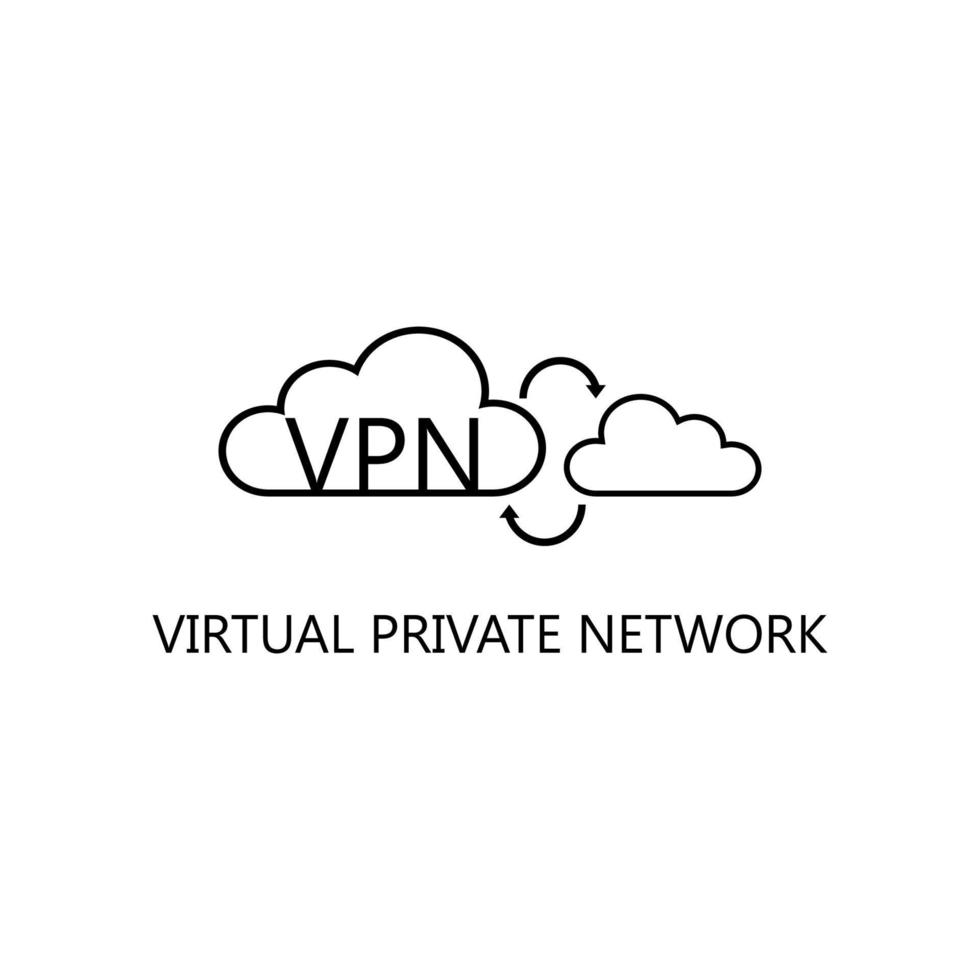 icono de VPN. moderno icono de vector plano vpn sobre fondo blanco, ilustración vectorial se puede utilizar para web y móvil