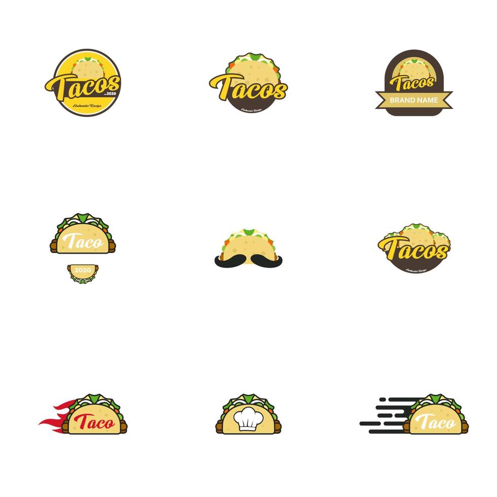 Illustration Vector Graphic of Tacos Logo Bundle . Perfect to use for Food Company