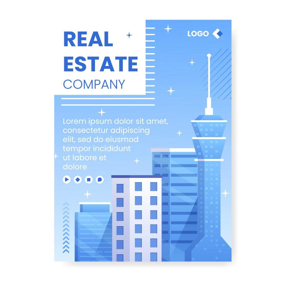 Real Estate Investment Poster Template Flat Design Illustration Editable of Square Background Suitable for Social media, Greeting Card and Web Internet Ads vector