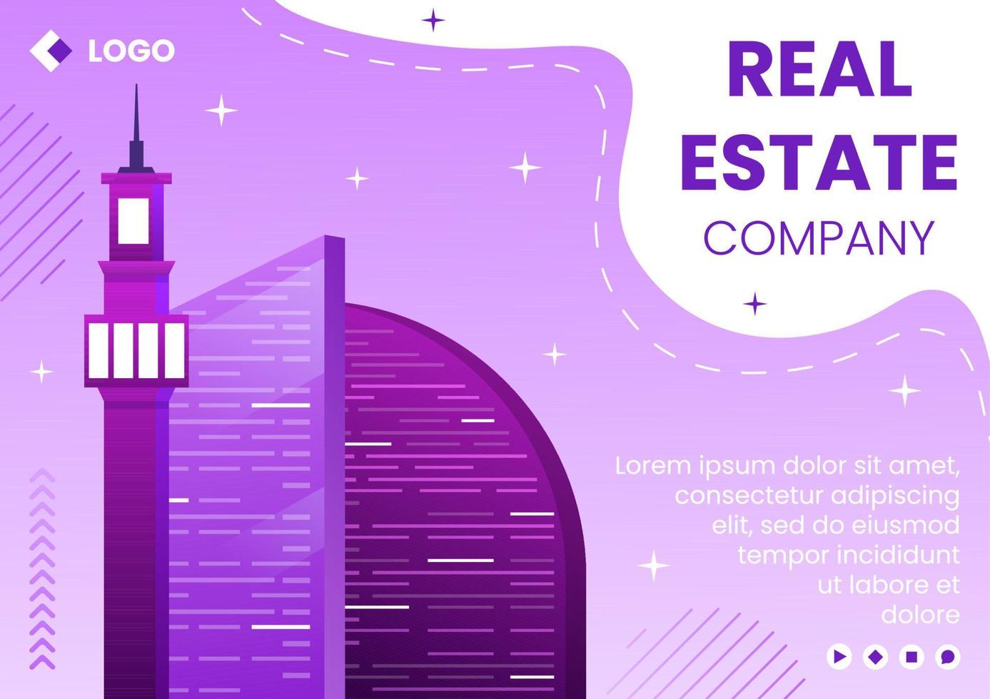 Real Estate Investment Brochure Template Flat Design Illustration Editable of Square Background Suitable for Social media, Greeting Card and Web Internet Ads vector