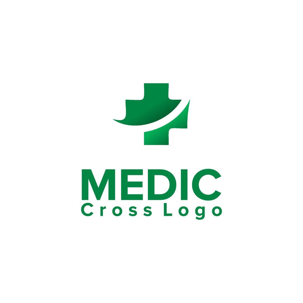 Illustration Vector Graphic of Green Cross Logo. Perfect to use for Medical Logo