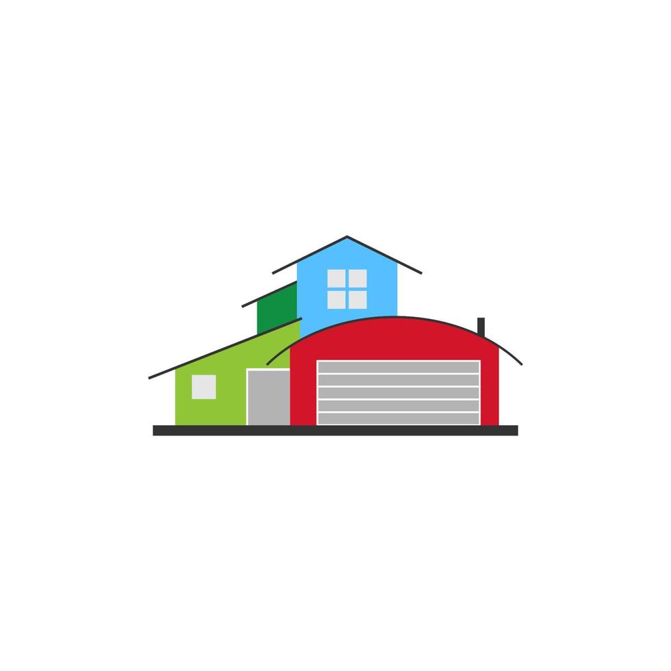 Illustration Vector Graphic of Colorful House Logo