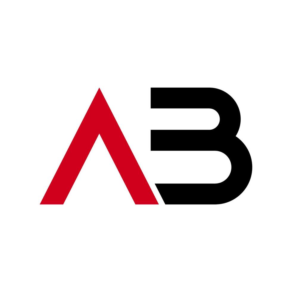 gráfico de vector de ilustración del logotipo de letra ab moderno. perfecto para usar en empresas de tecnología