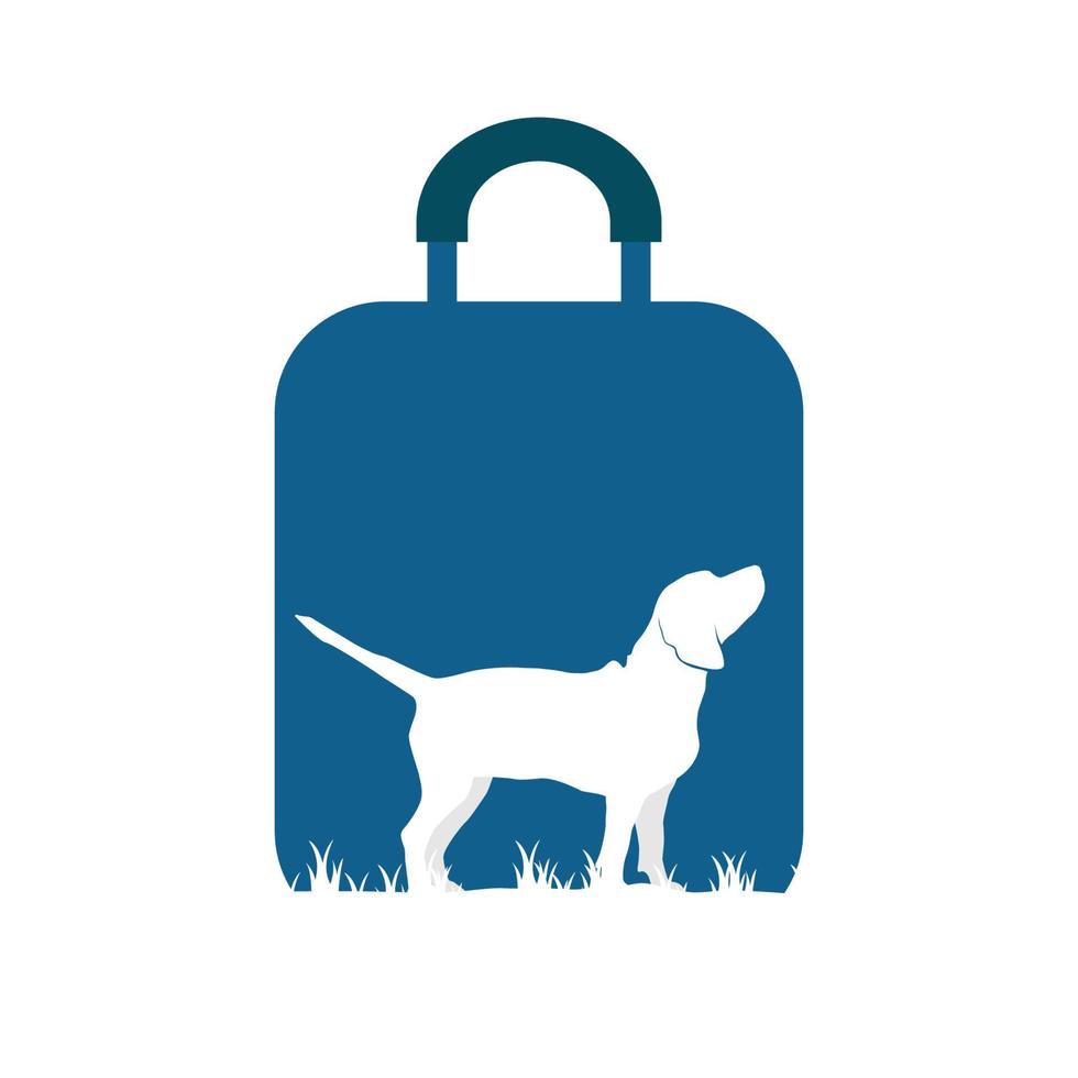 gráfico vectorial de ilustración del logotipo de la caja del perro beagle. perfecto para usar en empresas de tecnología vector
