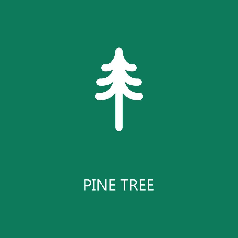 Pine Tree icon. Trendy flat vector Pine Tree icon on white background, vector illustration can be use for web and mobile