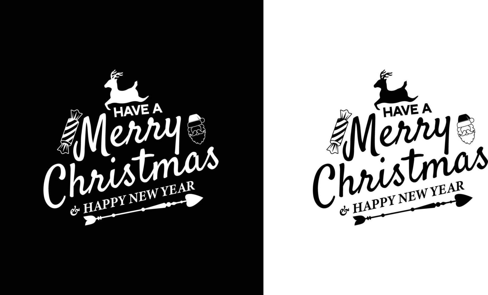 Merry Christmas And Happy New Year vector