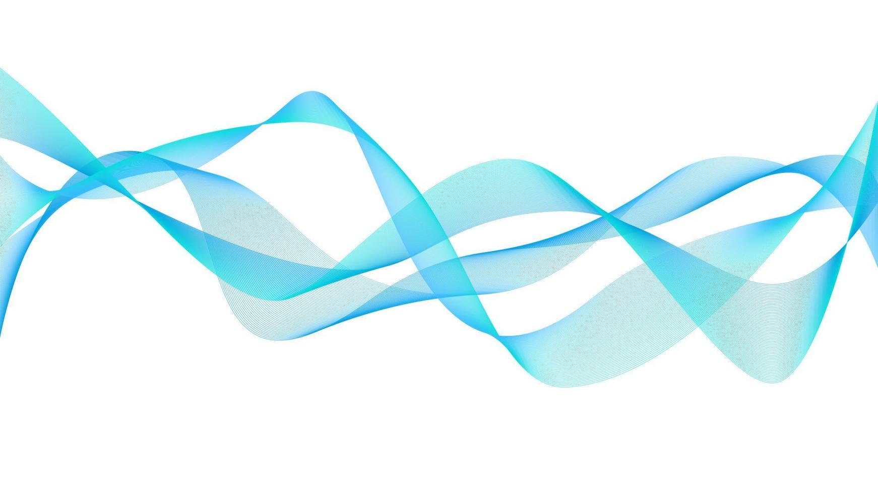 Wave Lines Abstract Blue vector