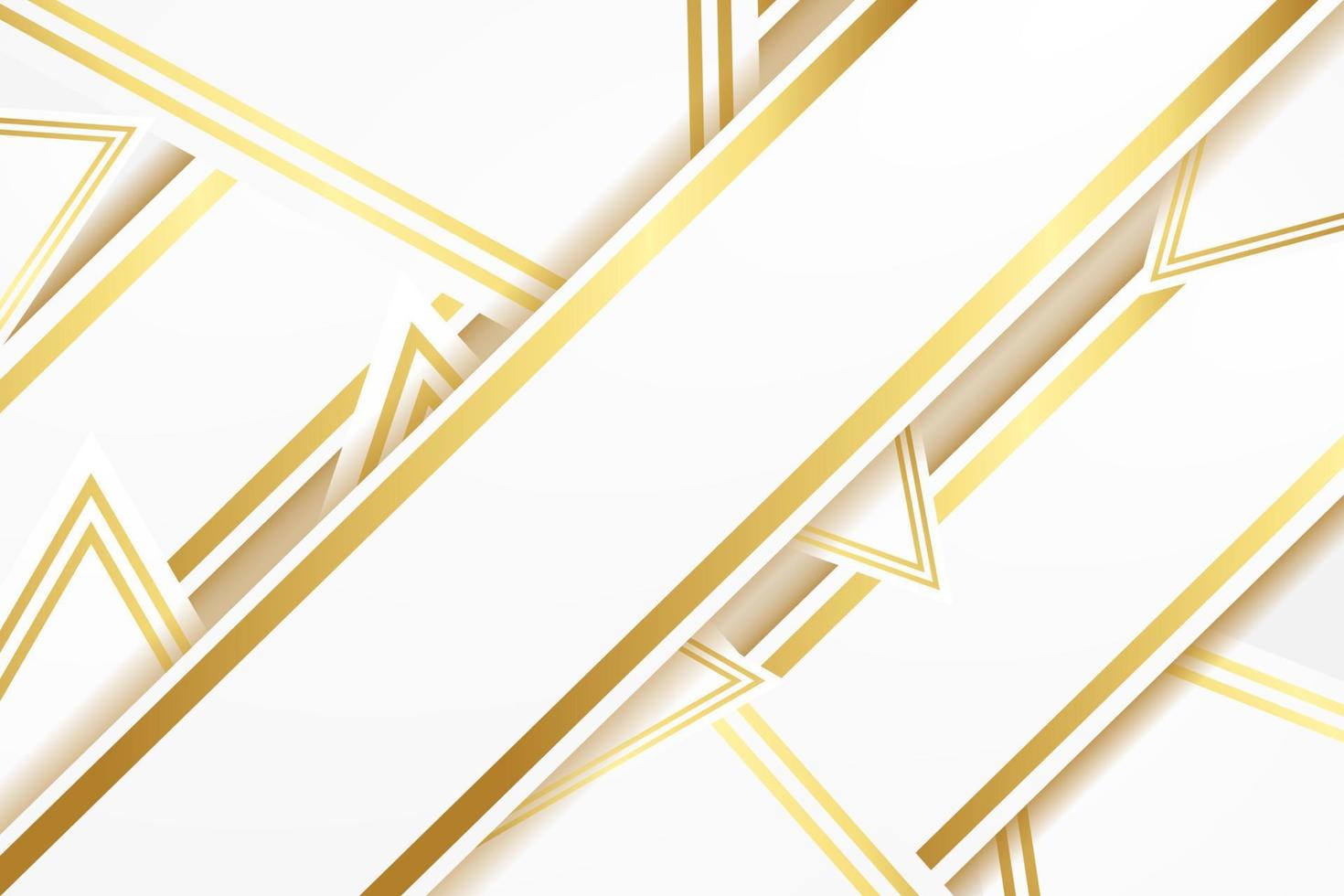 Triangle Gold White Vector Background