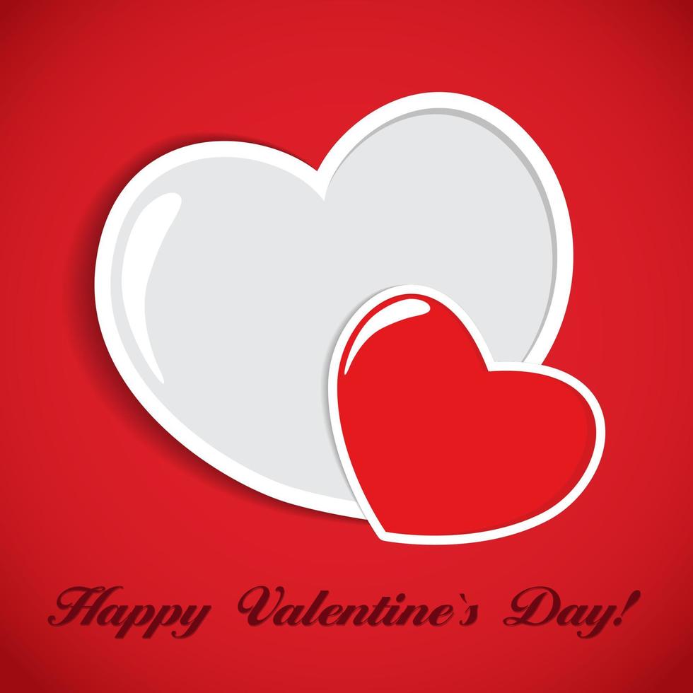 Happy Valentines Day Card. Vector Illustration