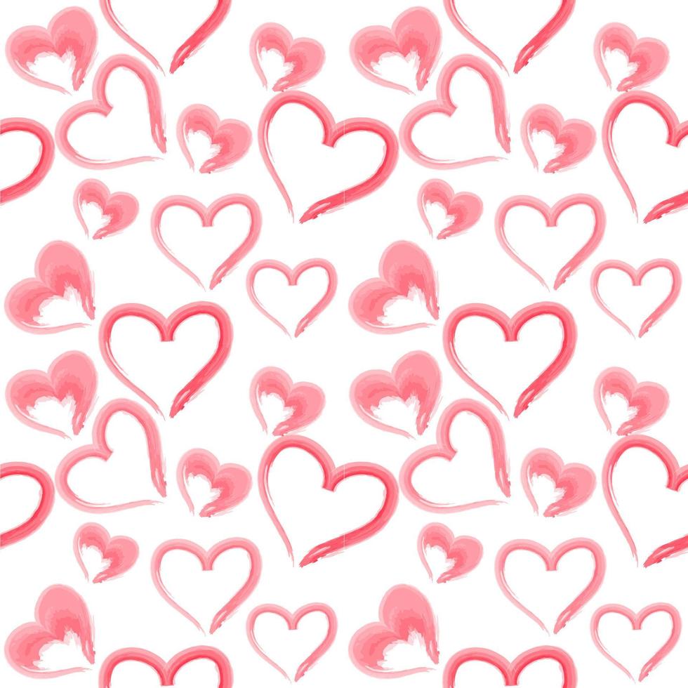 Happy Valentines Day Seamless Pattern Vector Illustration