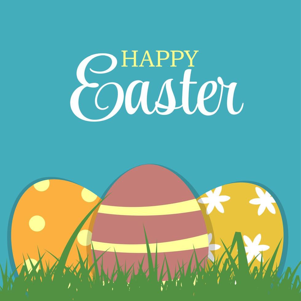 Happy Easter Background Vector Illustration