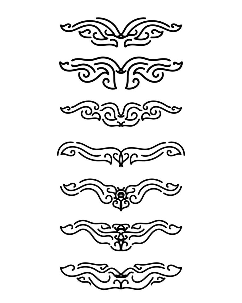 Gold Borders Elements Set Collection, ornament Vector