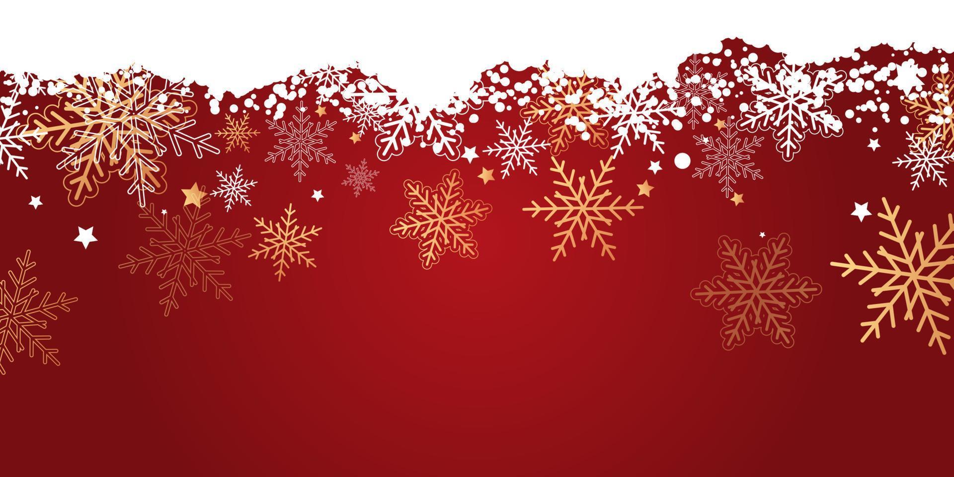 Christmas banner with snowflakes and stars vector