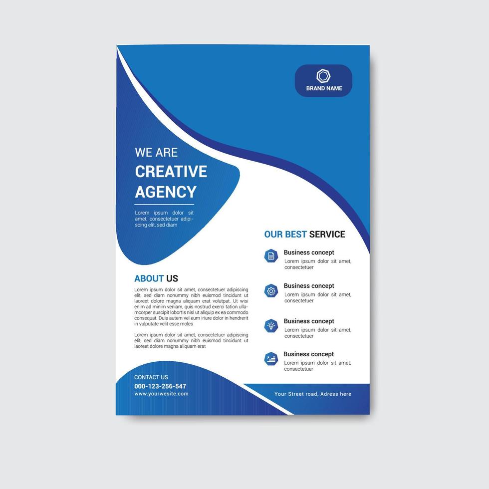 Corporate Business Flyer Design Template 4798736 Vector Art at Vecteezy